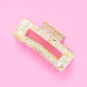 Pearl & Gold Confetti Claw Clip