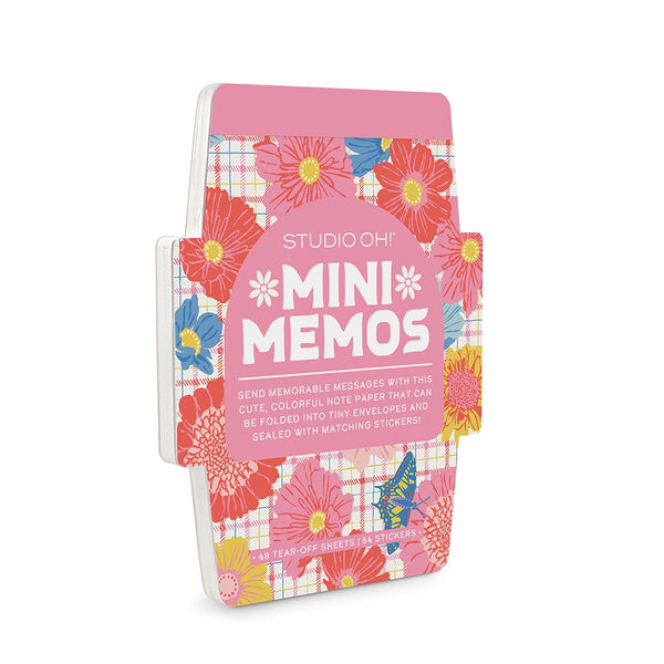 Plaid Blossoms Mini Memos With Stickers