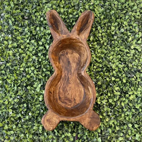 Bunny Wood Bowl