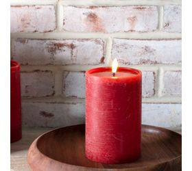 Wide Red Pillar Candle