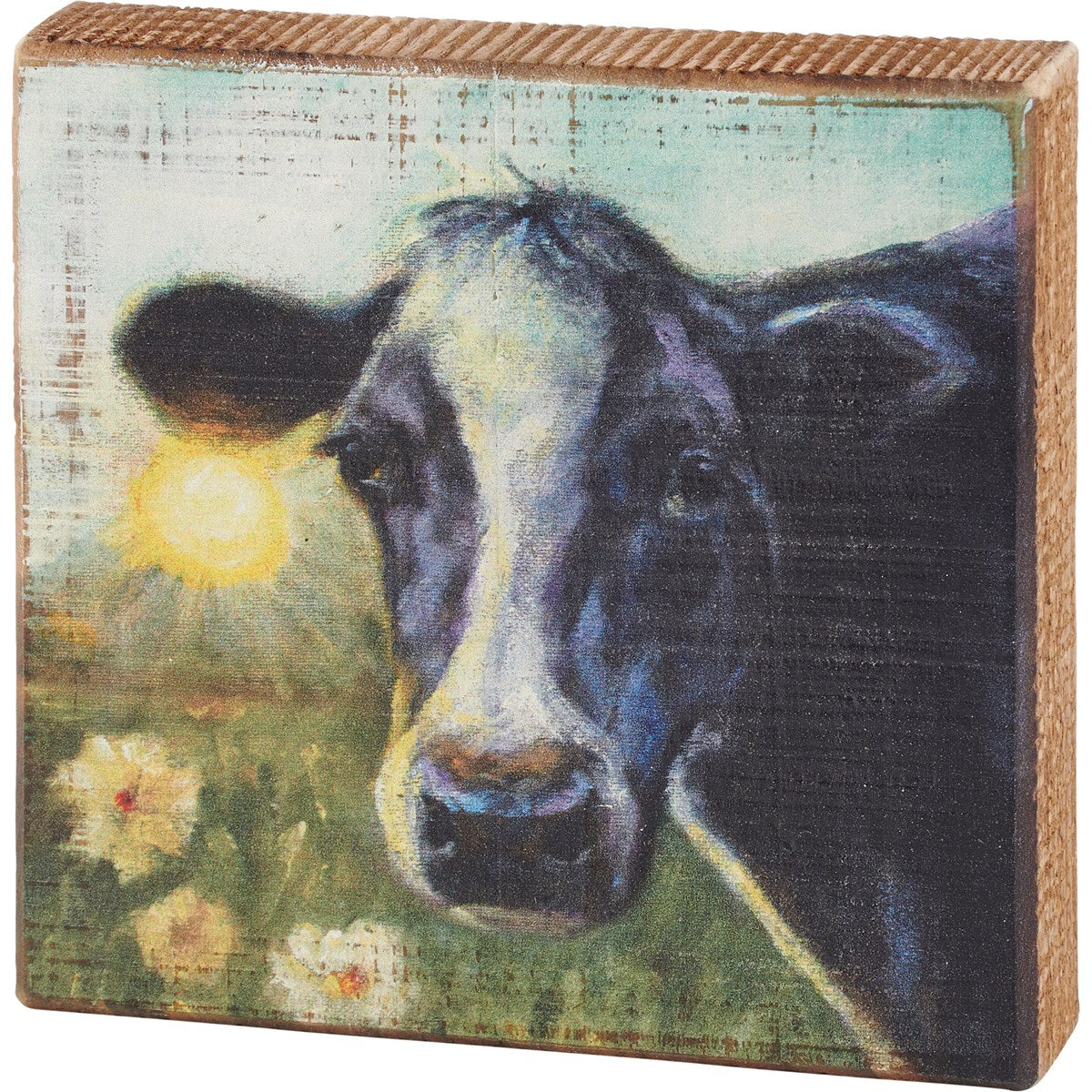 Morning Cow Block Sign