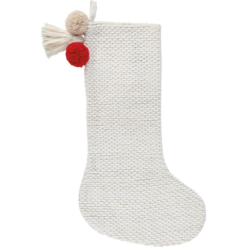 Textured Pom Stocking