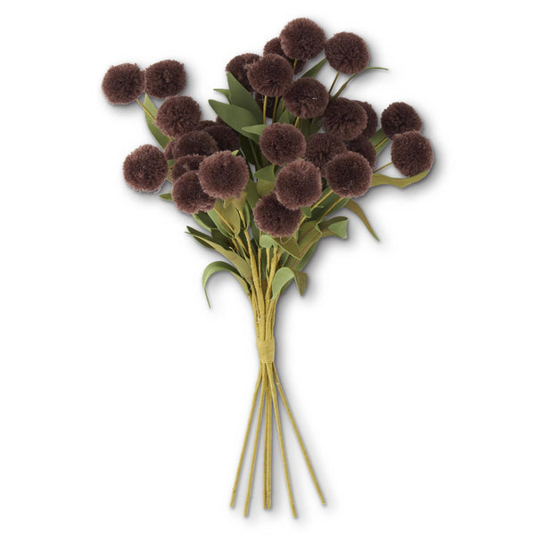 Pom Pom Bundle with green Eva leaves