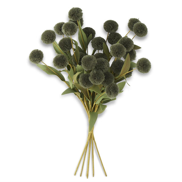 Pom Pom Bundle with green Eva leaves