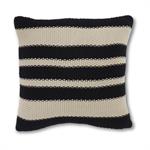 Knit Black/Cream Stripe Pillow