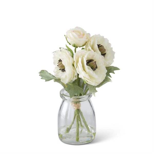 Ranunculus Bouquet in Glass Vase