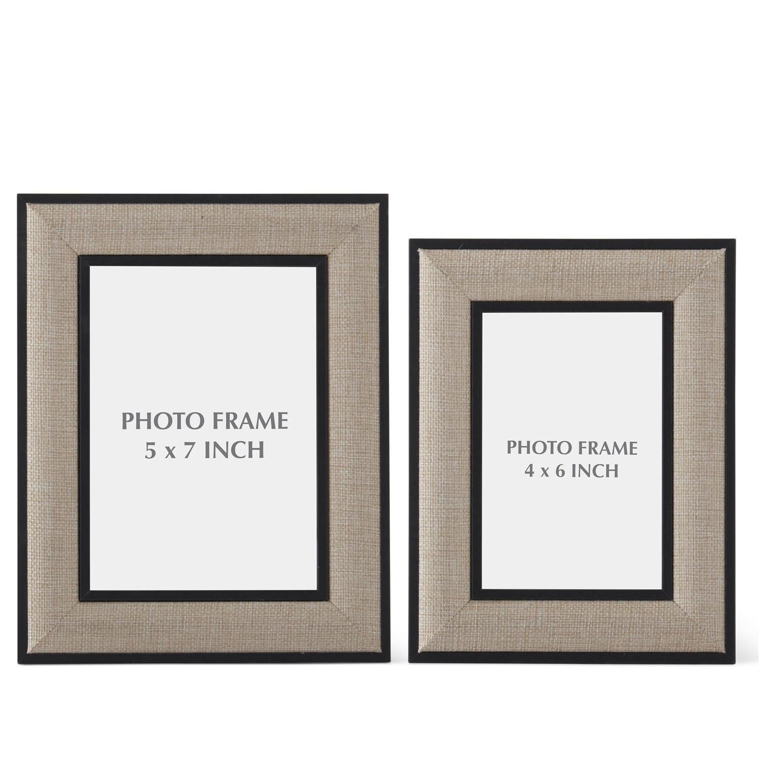 Linen Frame Black Wood & Linen Photo Frame – 785 DECOR