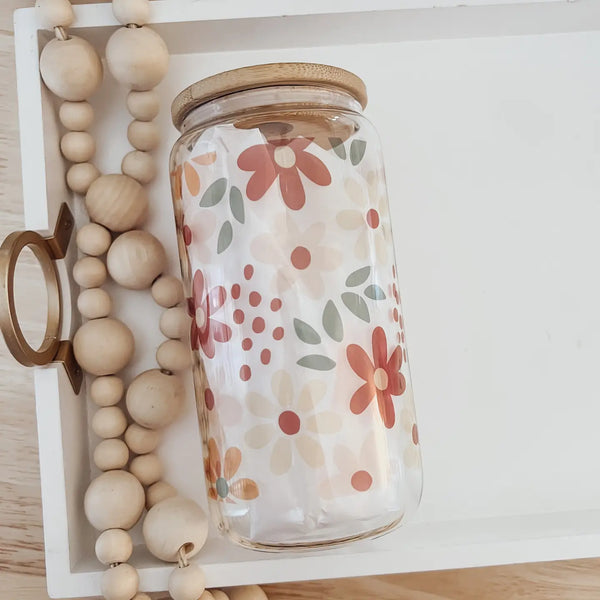 Glass Cup with Bamboo Lid