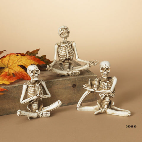 Yoga Skeleton Figurine