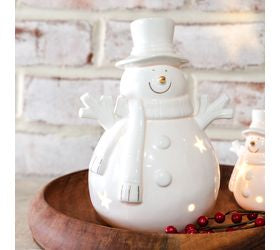 LED White Happy Snowman
