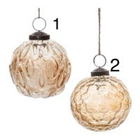 Brown Ball Glass Ornament