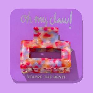 Claw Hair Clip on Affirmation Card