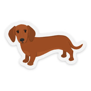 Clear Daschund Dog Sticker