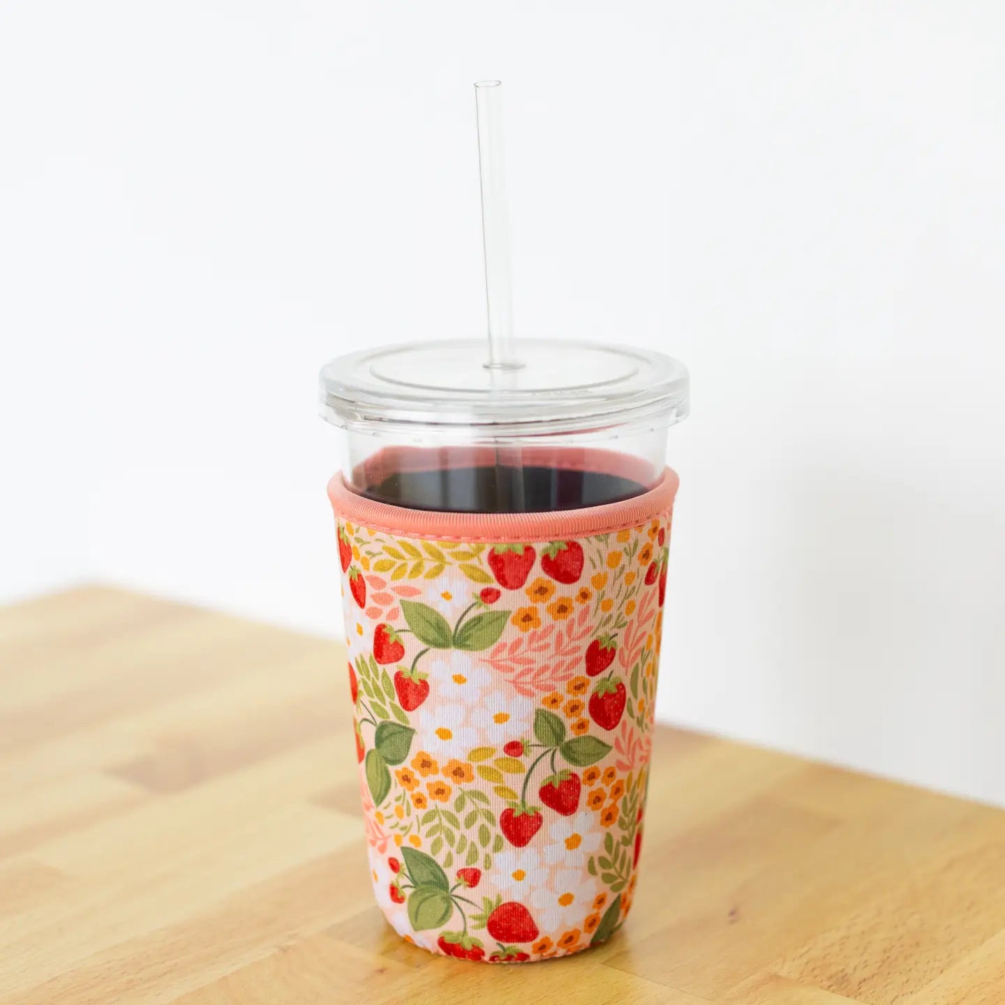 Strawberry Patch Drink Sleeve Cover