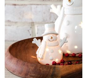 LED White Happy Snowman