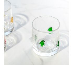 Clear Glass with Christmas Icon