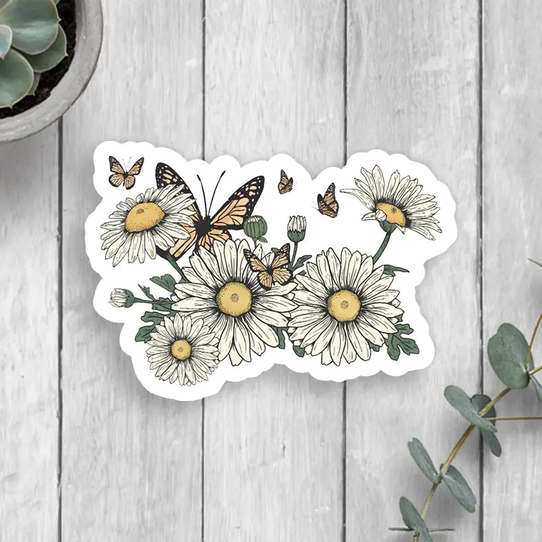 Floral Butterfly Sticker