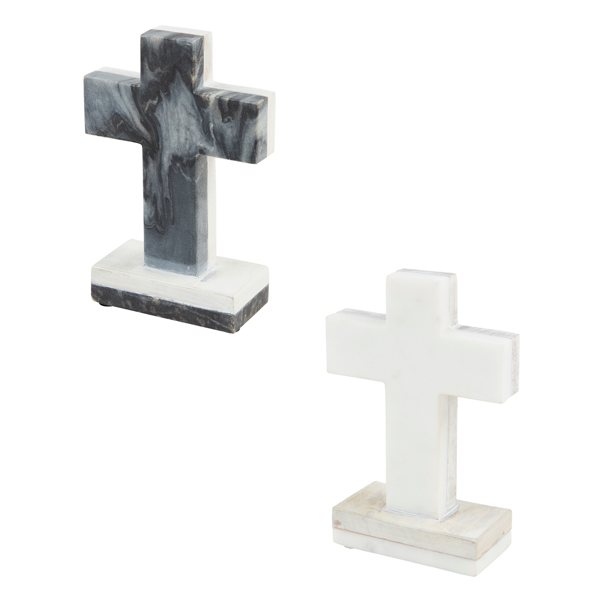 Marble Wood Cross on Base – 785 DECOR