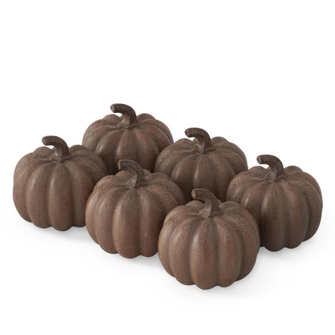 Brown Faux Woodgrain Filler Pumpkin