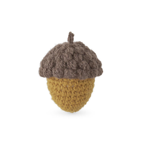 Handcrafted Mustard & Tan Knit Acorn