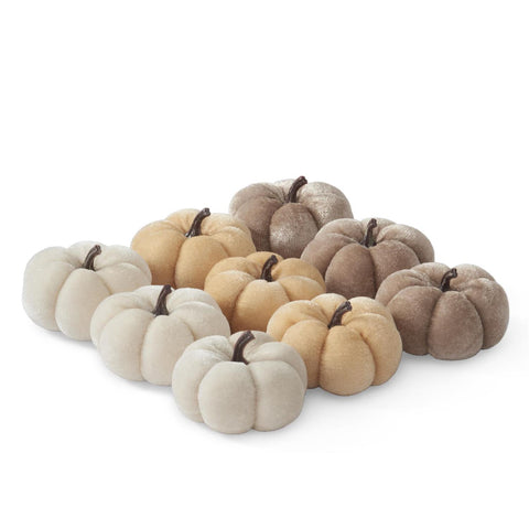 Brown, Creme, & Light Orange Velvet Pumpkin Filler