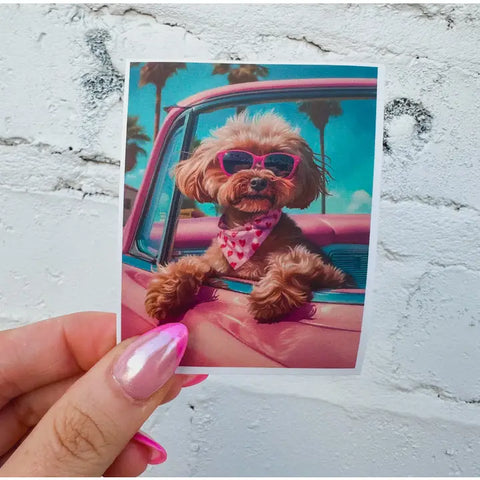 Palm Tree Pup Sticker