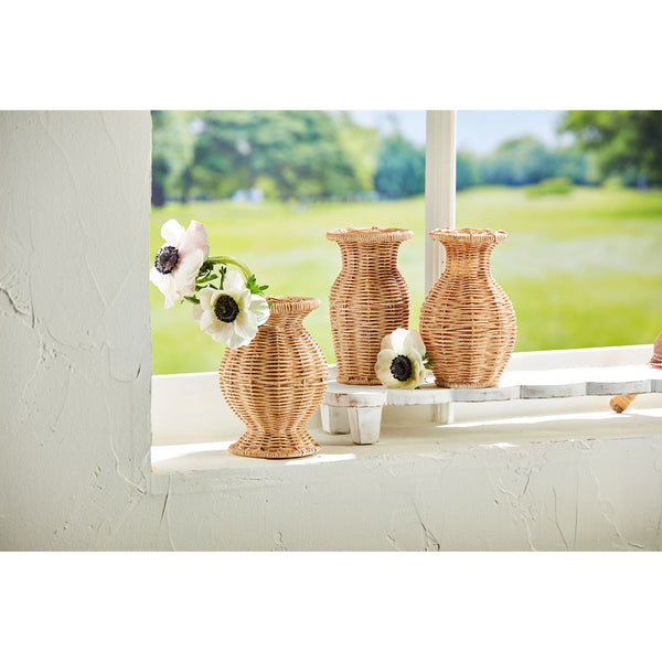 Resin Basket Weave Vase
