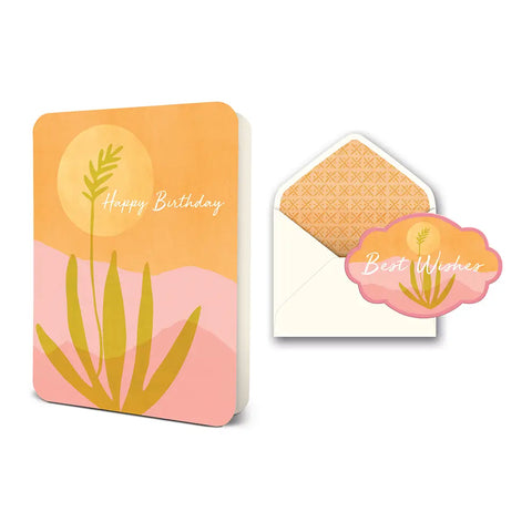 Golden Agave Birthday Deluxe Greeting Card