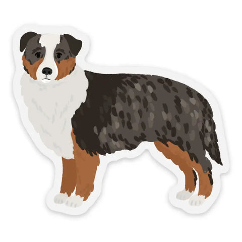 Clear Australian Shepherd Dog Sticker