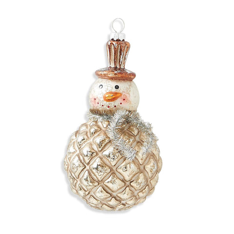 Vintage Snowman Ornament with Top Hat