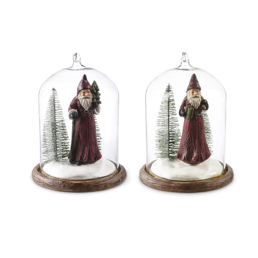 Glass Dome Ornament with Santa Inside
