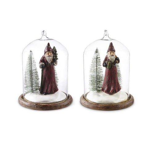 Glass Dome Ornament with Santa Inside