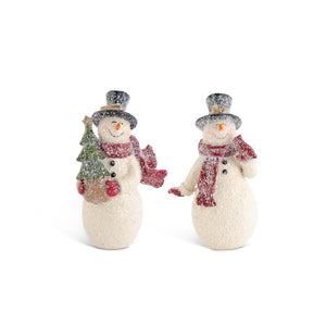 Glittered Vintage Snowman Ornament