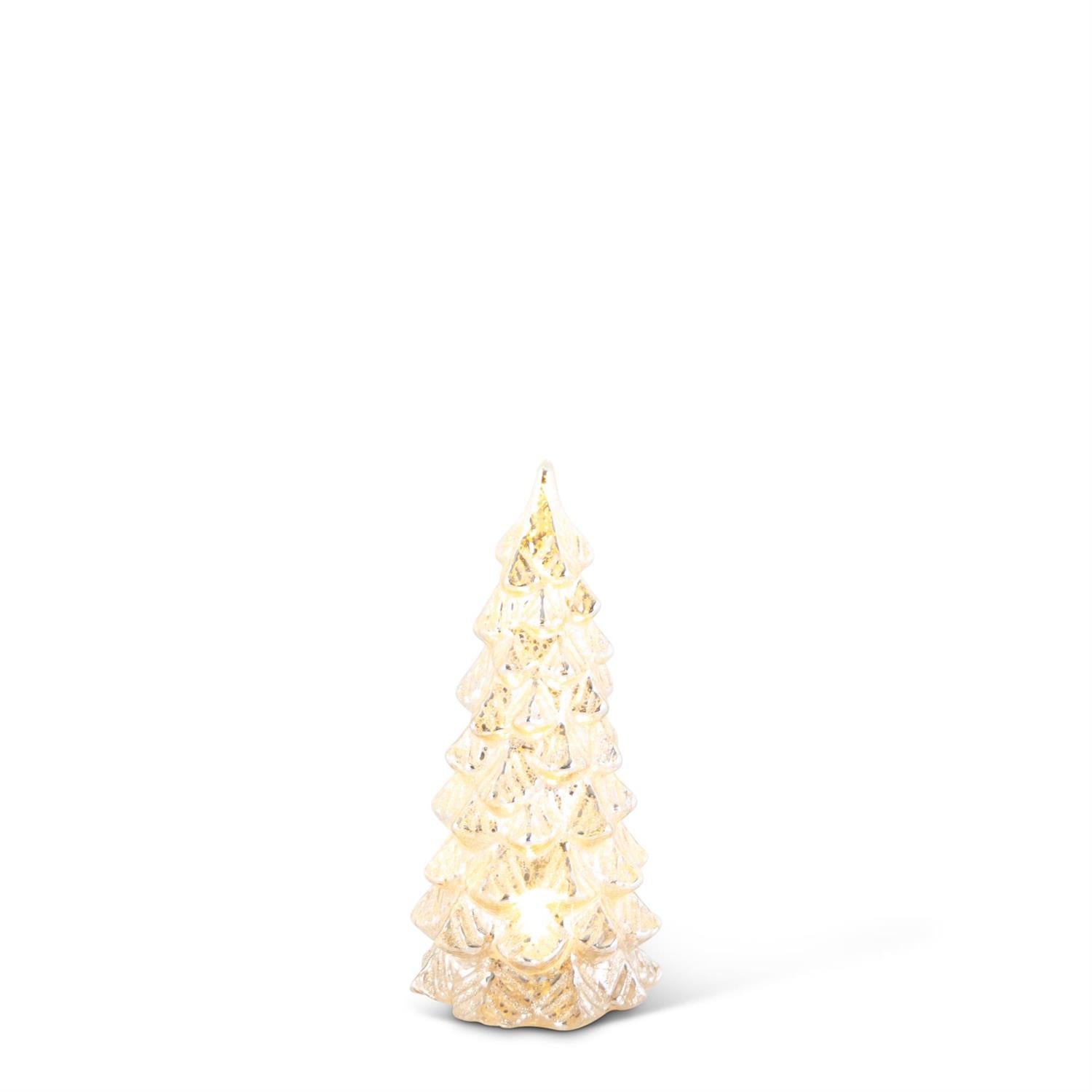 LED Silver Mercury Glass Tree with Timer