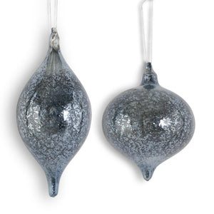 Dark Blue Mercury Glass Ornament