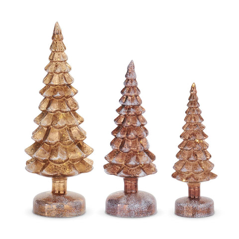 Frosted Copper LED Mercury Glass Tree