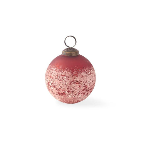 Dark Red Speckled Glass Ornament