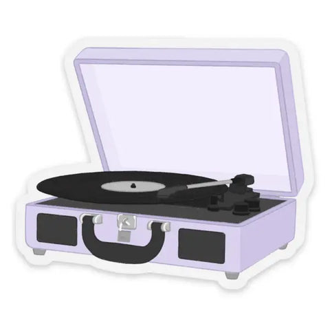Clear Record Player Sticker