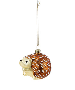 Hedgehog Glass Ornament