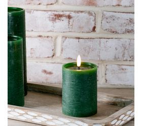 Red/Green Pillar LED Candle