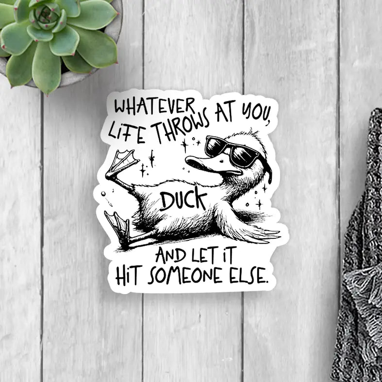 Humor Duck Vinyl Sticker