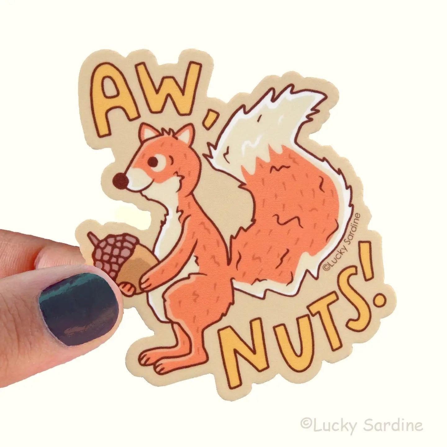 Aw, Nuts Sticker