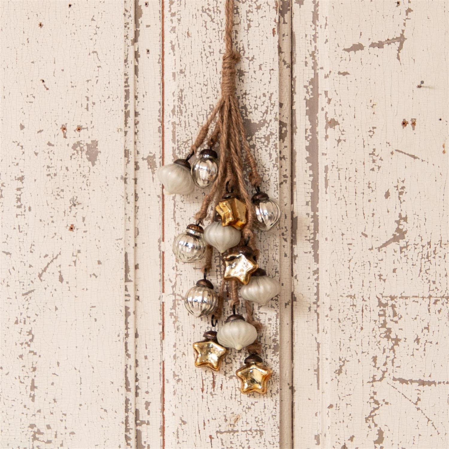 Hanging Mercury Glass Ornaments