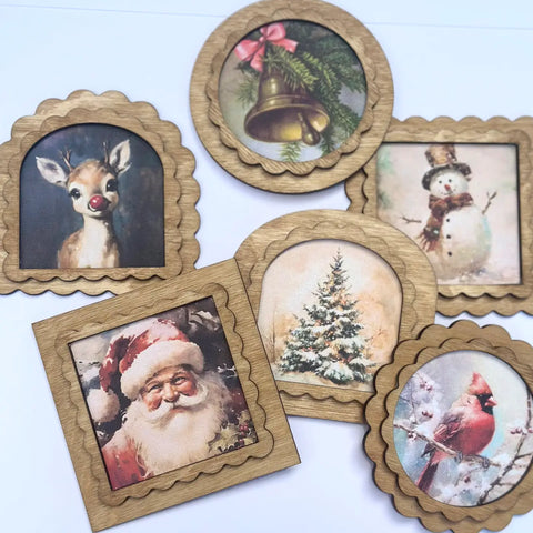 Vintage Style Christmas Tree Magnet