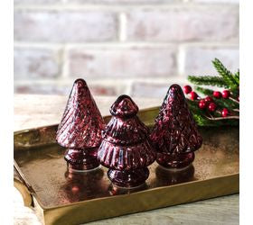 Burgundy Glass Tree