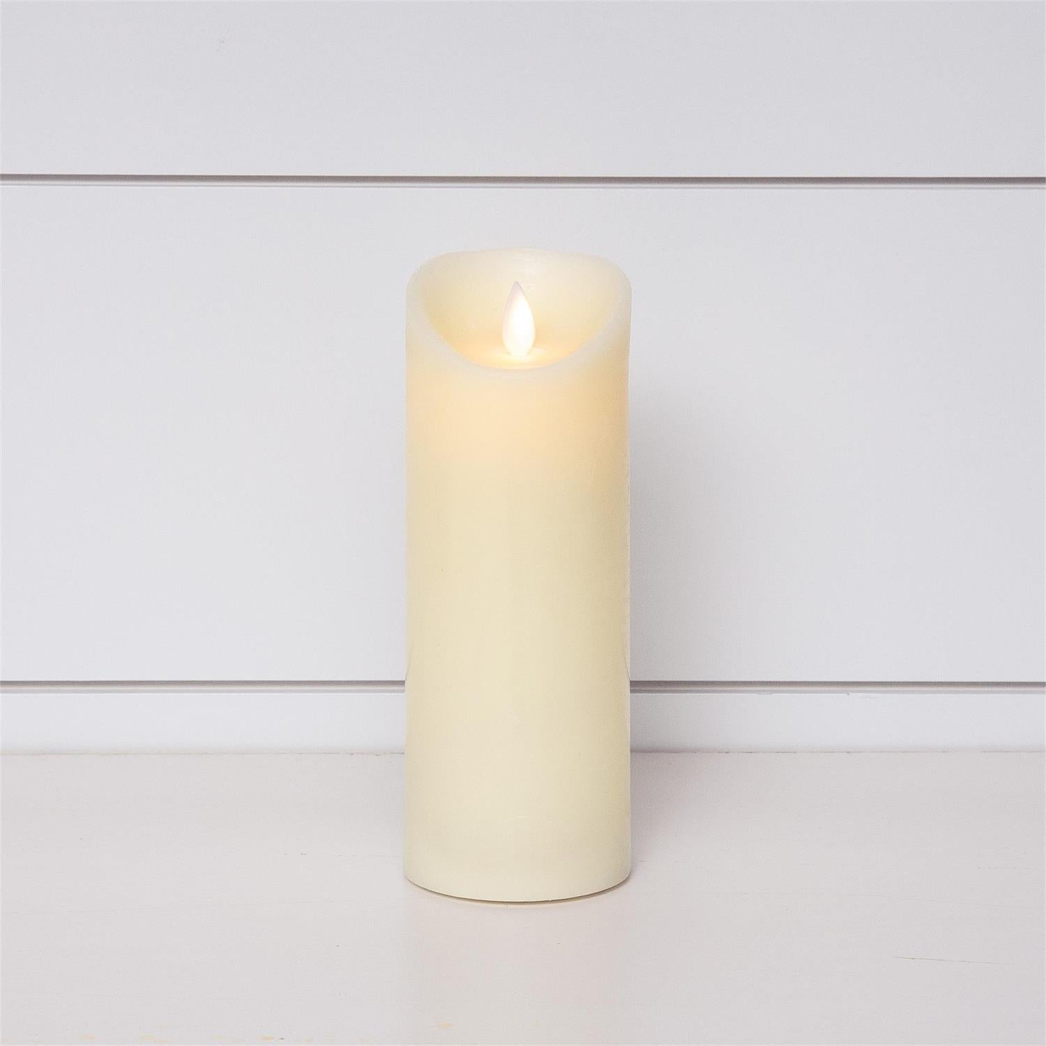 LED Ivory Flickering Pillar Candle