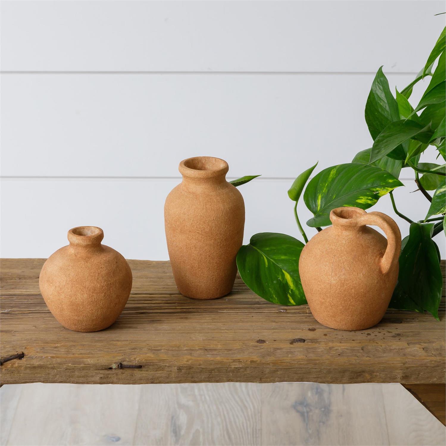 Terracotta Inspired Textured Bud Vase