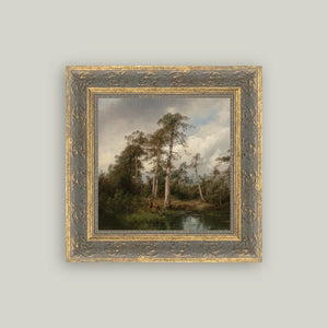 Live Oaks with Deer Framed Artwork