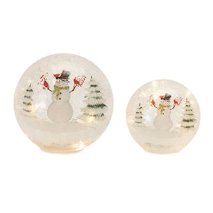 Snowman Scene LED Globe