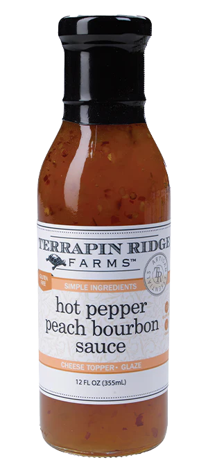 Hot Pepper Peach Bourbon Sauce